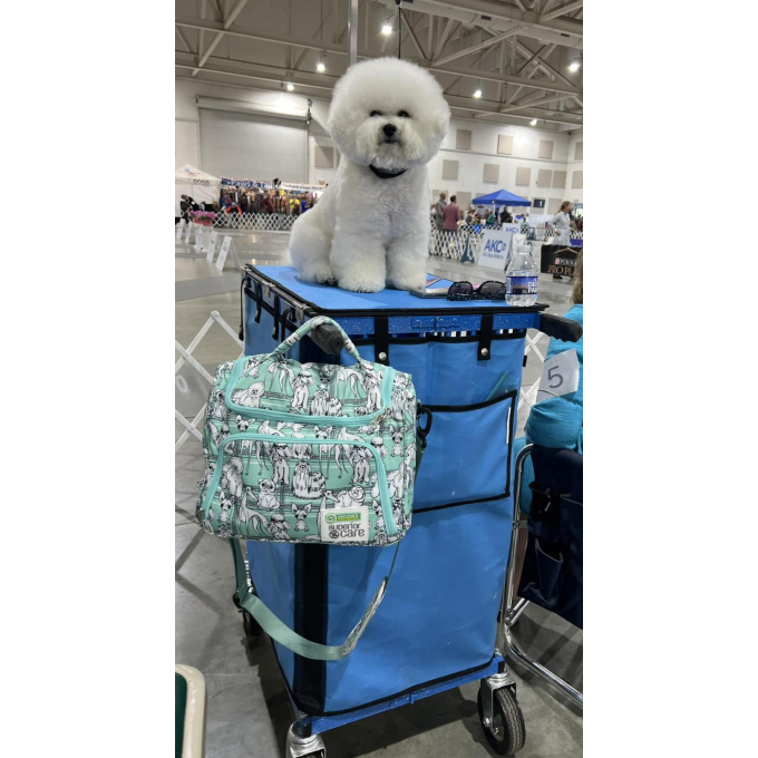 Dog grooming bag on wheels 2025